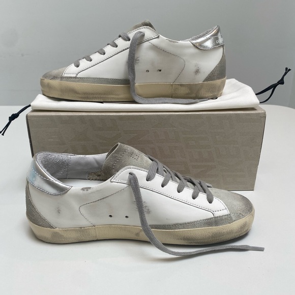 Golden Goose Superstar Sneaker White Leather/Ice/Orchid Pink sz 37 New in Box - Picture 5 of 13